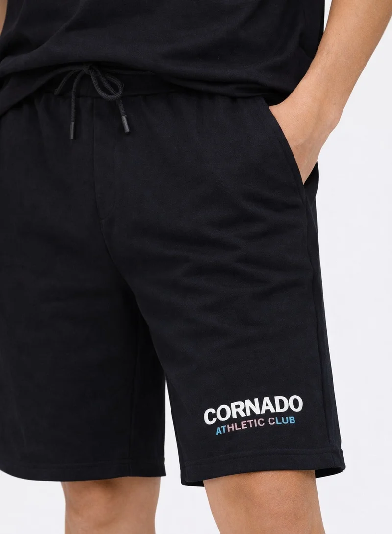 فكتور اند جين Boys Corrado Athletic Club T-Shirt & Black Shorts Set